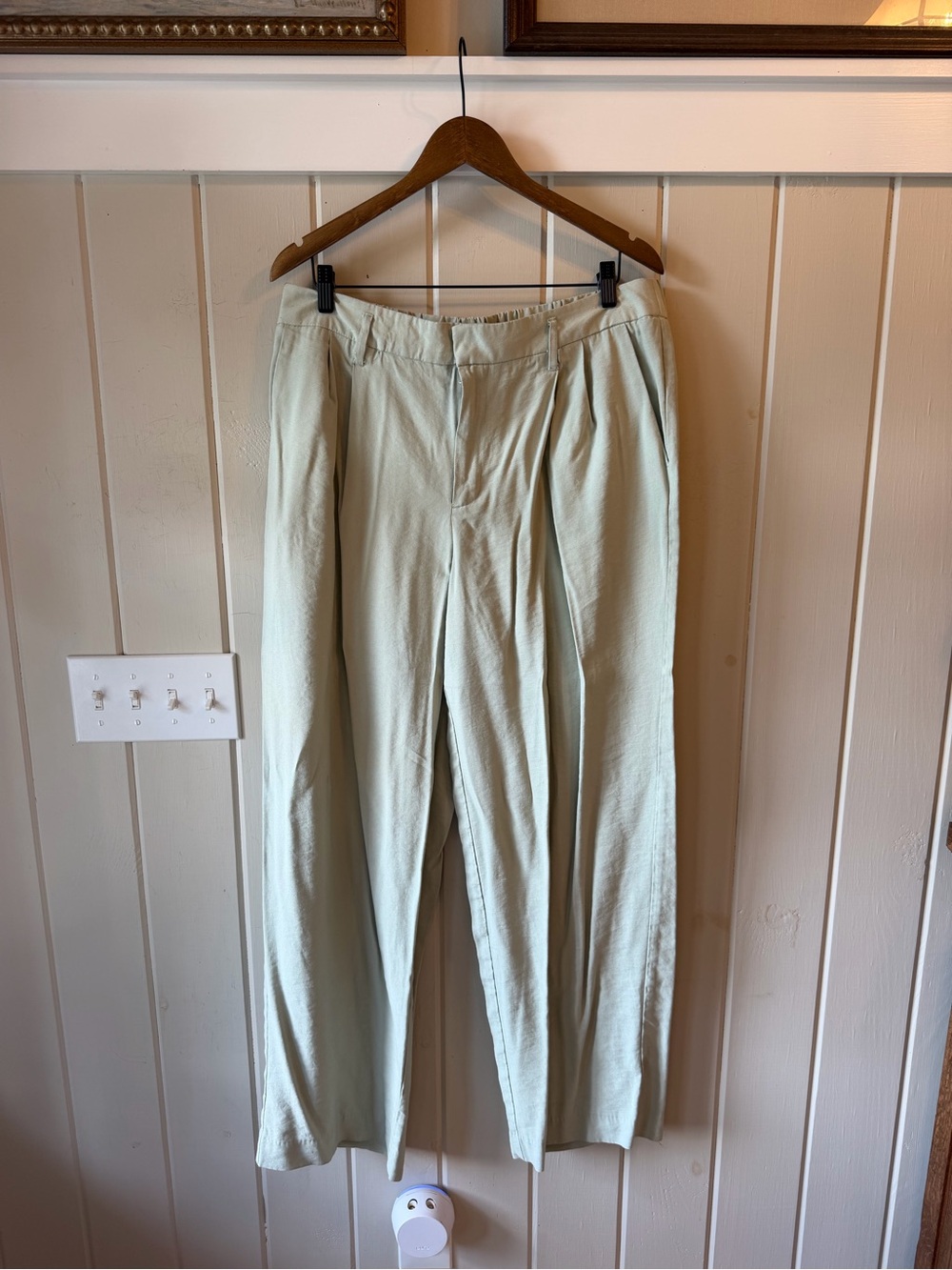 NWOT a new day Light Mint Pleated Trouser Pants, Size 14